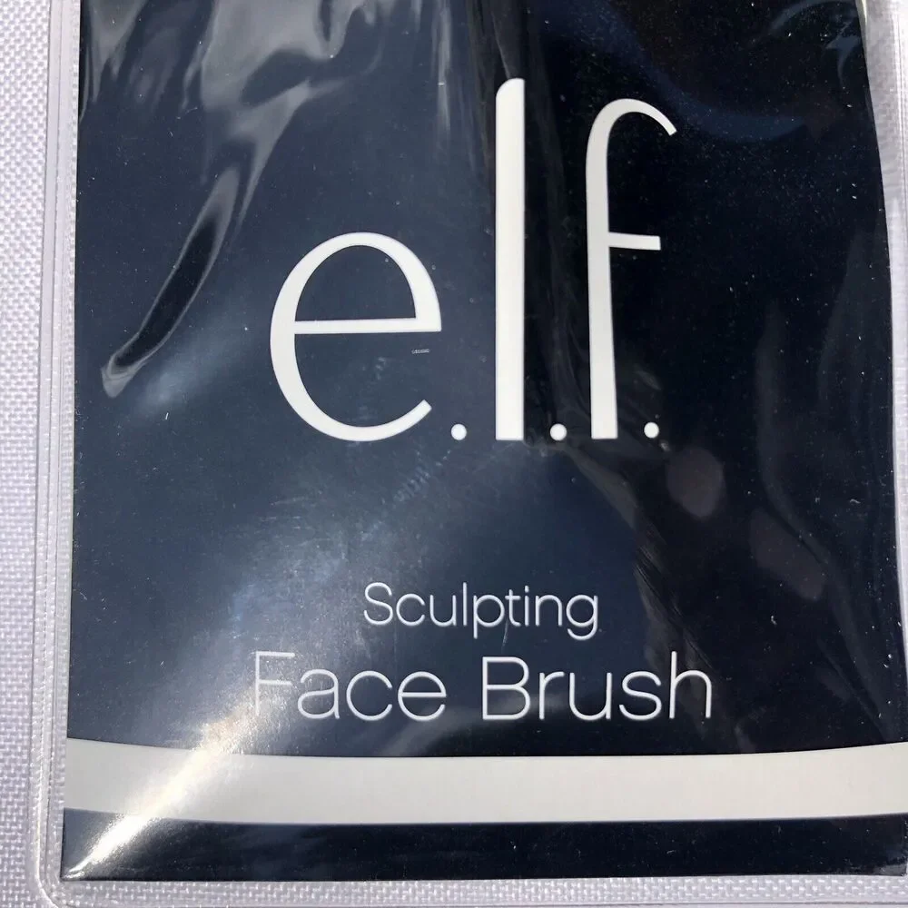 Elf Makeup Brush Black Sculpting Face Brush Ultra Fine Synthetic Lot of Two